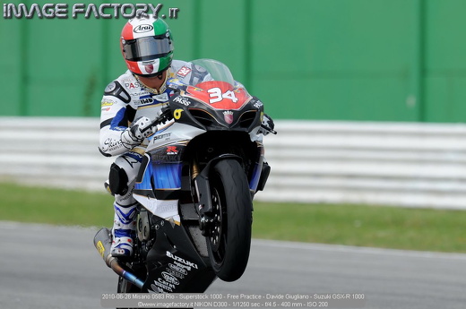 2010-06-26 Misano 0583 Rio - Superstock 1000 - Free Practice - Davide Giugliano - Suzuki GSX-R 1000